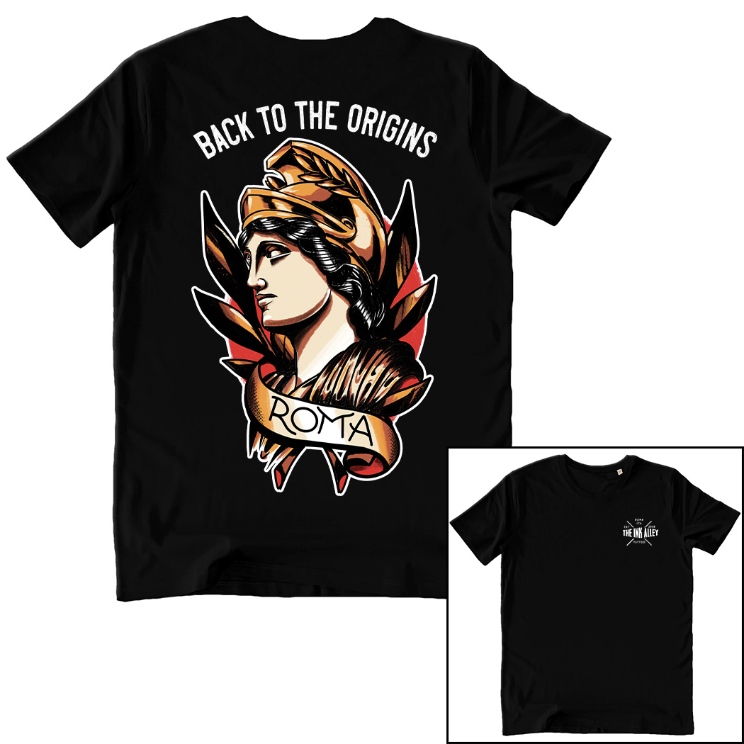 T-SHIRT UNISEX F+R - DEA ROMA black