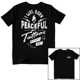 T-SHIRT UNISEX F+R - PEACEFUL black