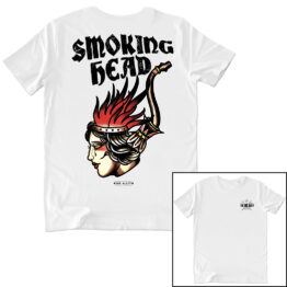 T-SHIRT UNISEX F+R - SMOKING HEAD white